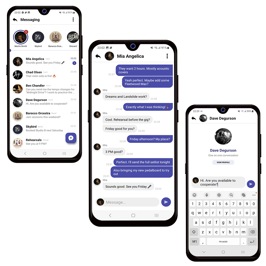 Musicians performing